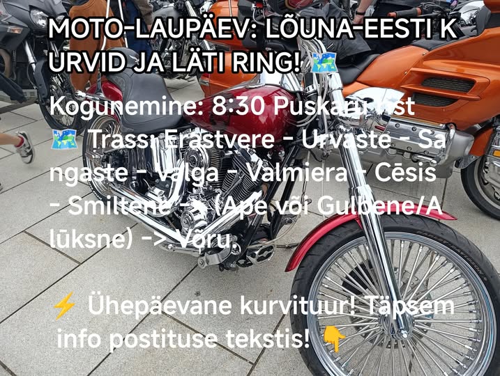 Moto laupäev: Lõuna - Eesti kurvid ja Läti ring