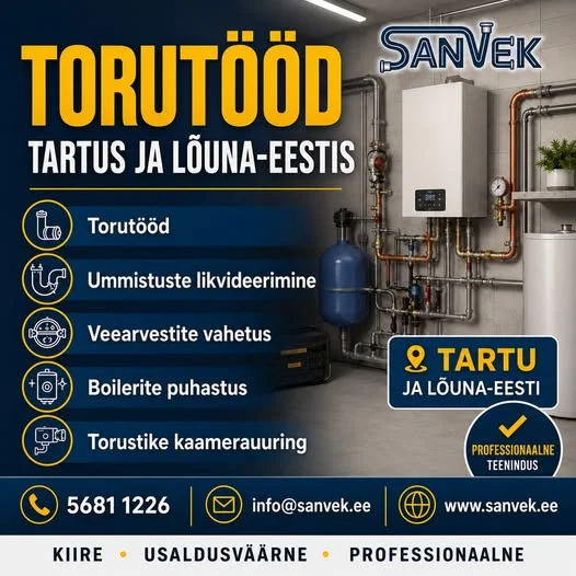 Vajad abi torutöödega? Võta ühendust!